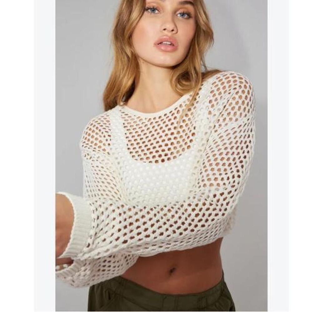 Garage Women's White and Cream Shirt